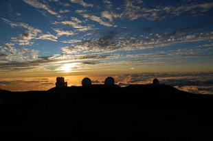 Mauna Kea Telescopes at Sunset