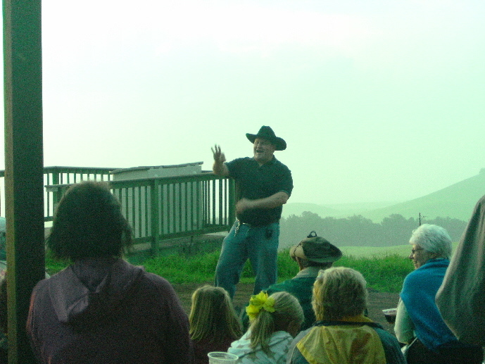 Cowboy John Telling Us About The Ranch